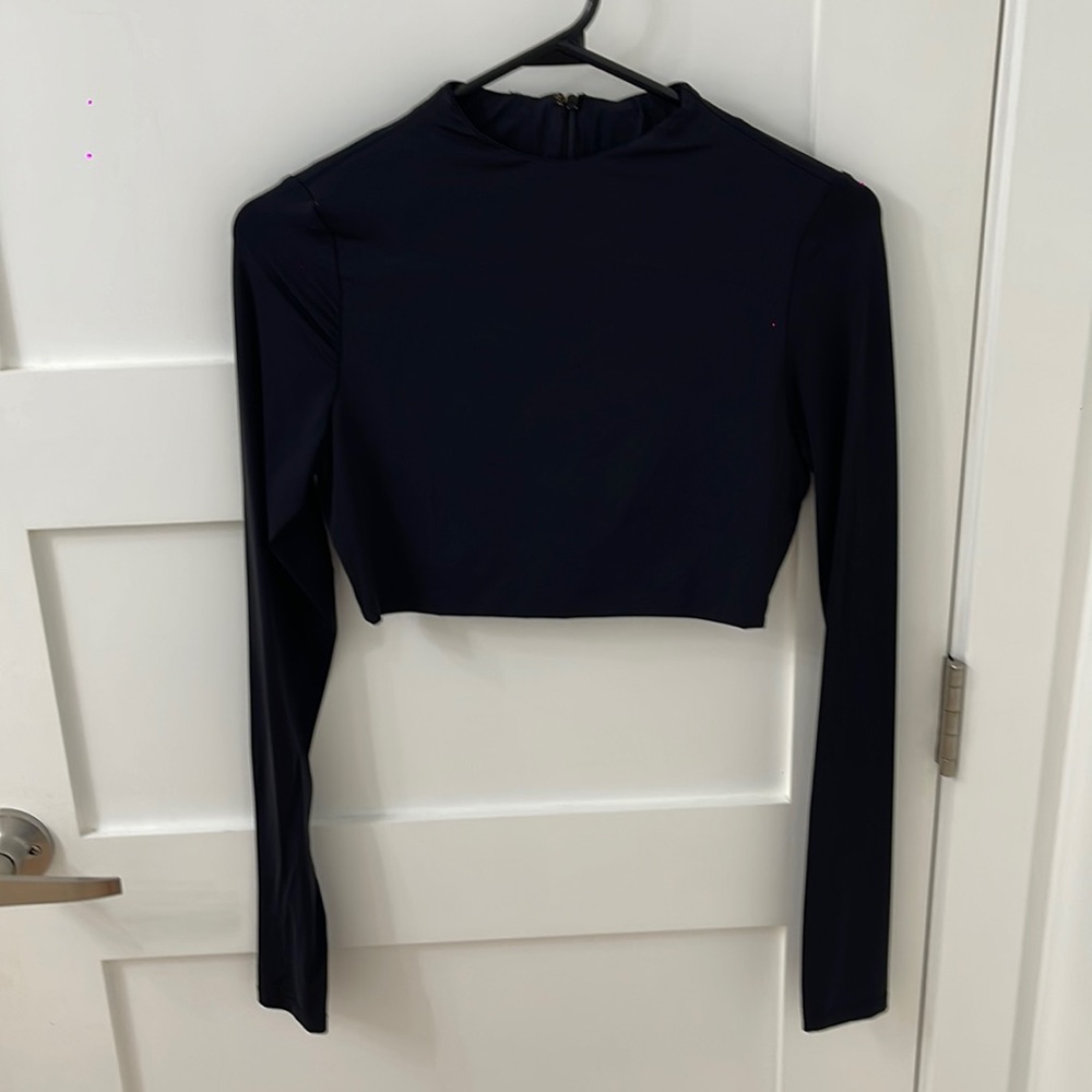 Meshki long sleeve crop top